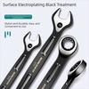Anti Slip Combination Ratchet Wrench 6-15mm Spanner Durable Dual-purpose Wrench  Universal