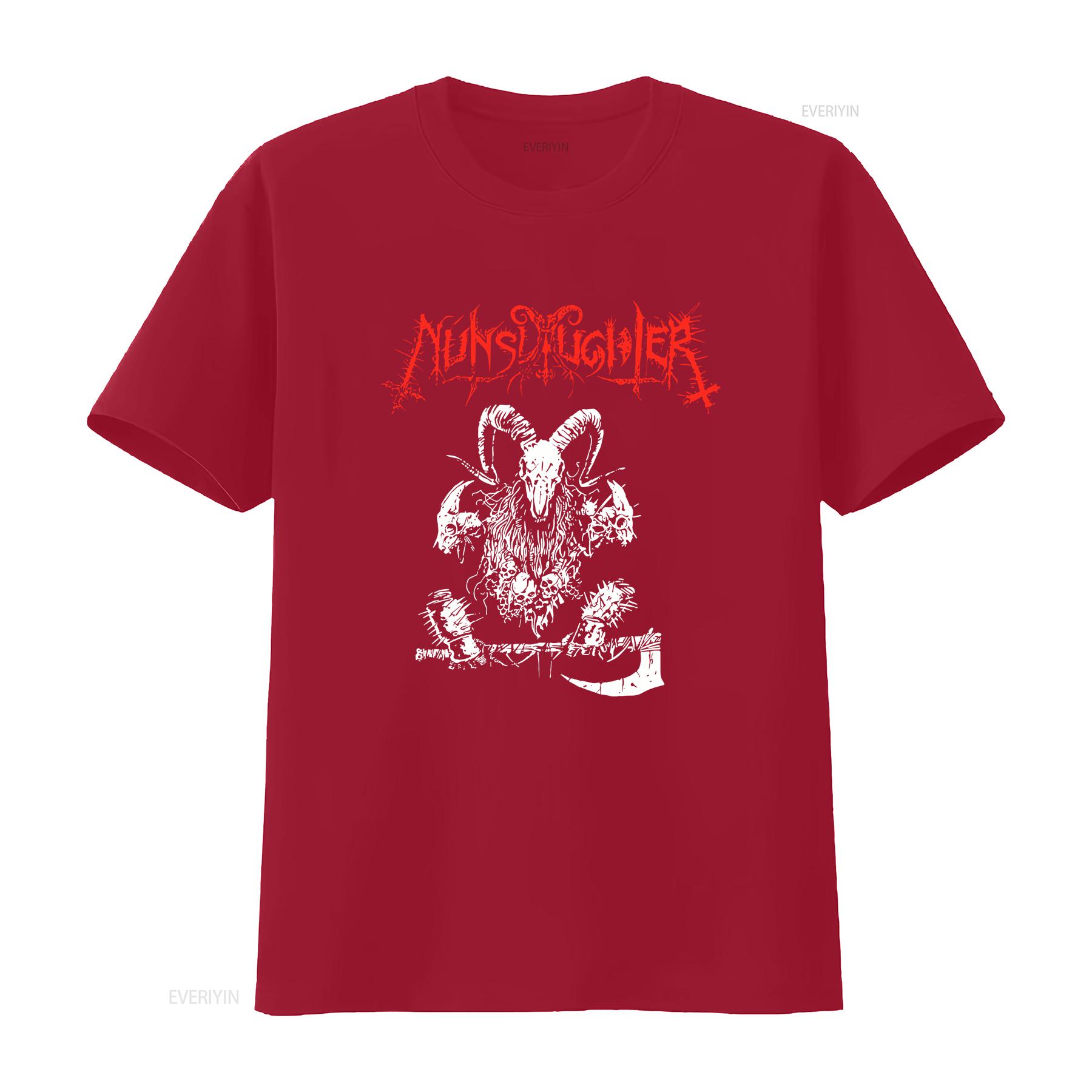 

NUNSLAUGHTER T Shirt Cotton Black Men Full Size S to 5XL DA65 vintage Washed Slightly homme fashion Versatile S