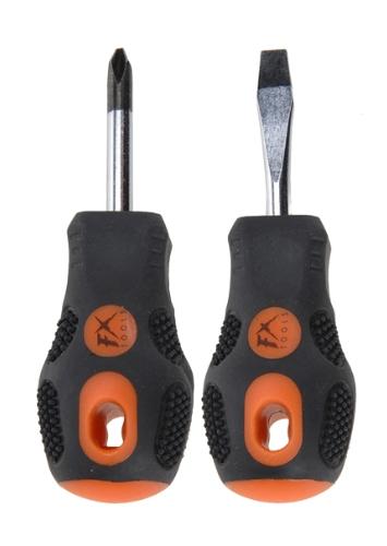 Short Phillips flat screwdriver set of 2
