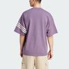 Adidas Originals Adicolor Neuclassics Tee With Three-Stripe Trim Crew Neck Men Tops Dark-Grey Violet IN4674