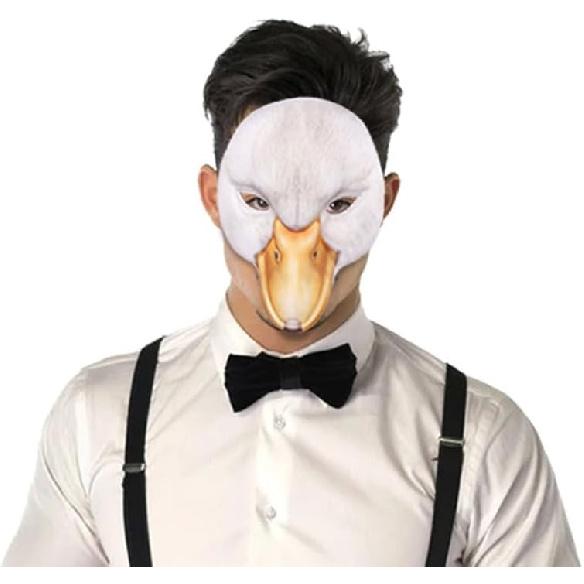 1Pcs Halloween White Duck Masks Animal Duck Mask Masquerade Duck Mask for Halloween Easter Carnival Costume Party Props