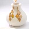 French New Style Fresh Leaf-shaped Tassel Earrings