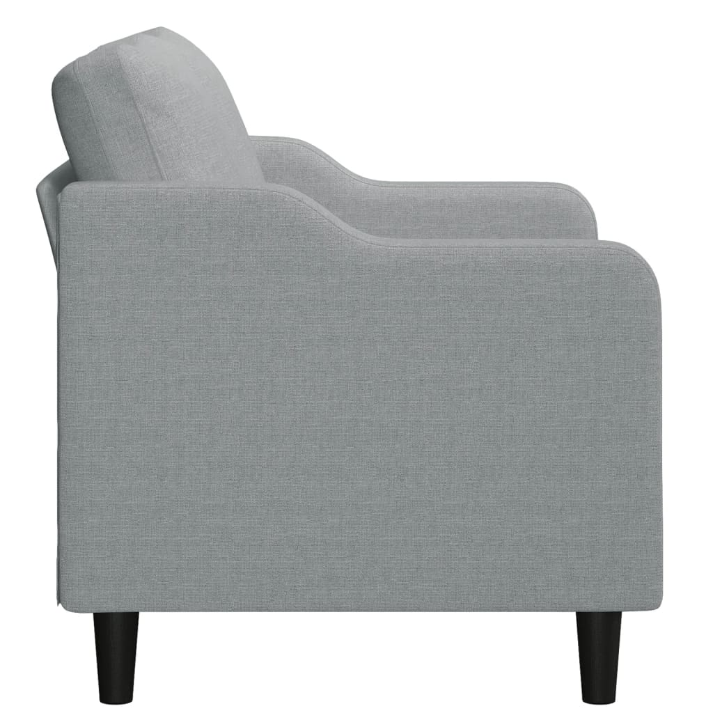 Vidaxl 2-Seater Sofa, Light Gray, 120 Cm, Upholstered In Fabric