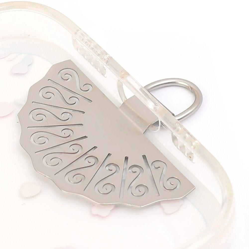 Chinese Style Metal Phone Patch Fan Shaped Phone Card Clip Luxury Phone Lanyard Gasket  Replacement