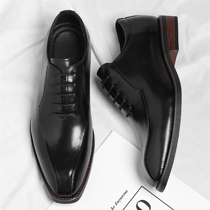 Fashion Fashion Trendy Casual Shoes Genuine Leather Oxford Shoes Comfortable Simple Men's Formal Dress Footwear Business Shoes Sneakers