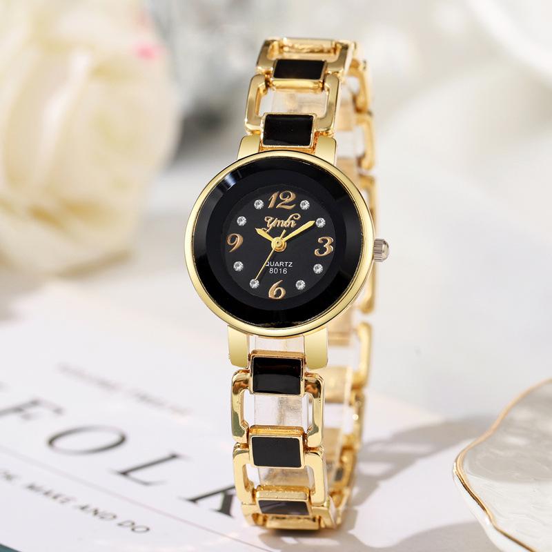 Women's Ceramic Strap Quartz Watch with Luxury Bracelet