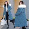Women's Winter Long Thickened Cotton Jacket Hooded Cotton Jacket Cold Clothing