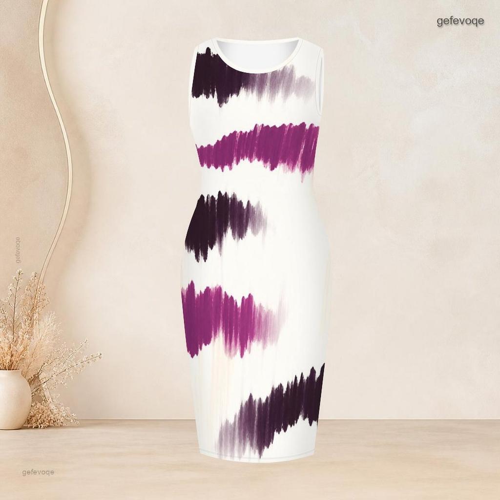 Women Plus Size Two Piece Set Blue Printed Long Sleeve Draped Cardigan Sleeveless Bodycon Dress