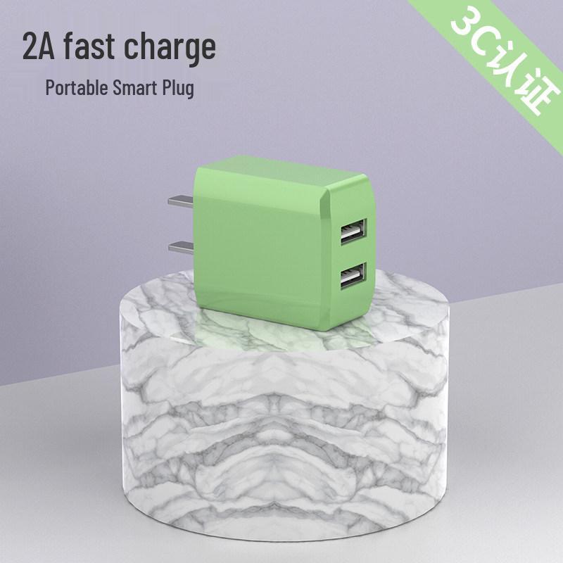 Macaron Color Dual-Port USB Charger 2A for Apple & Android