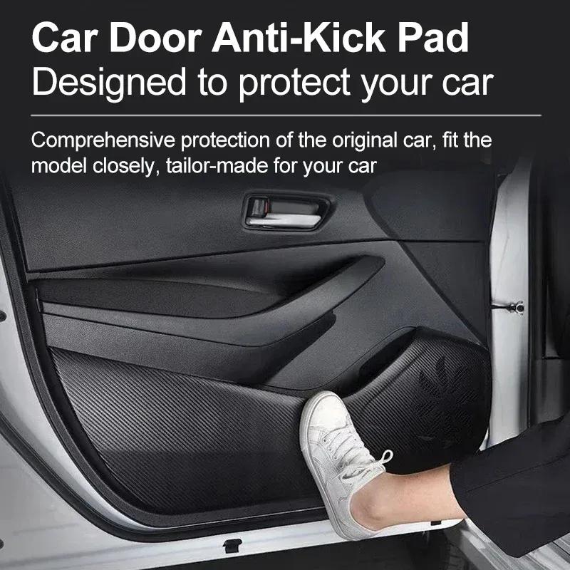 For Changan X5 Plus 2024-2025 4PCS Car Door Anti-Kick Pad Carbon Fiber Protection Sticker Anti Dirt Mat Interior Accessories