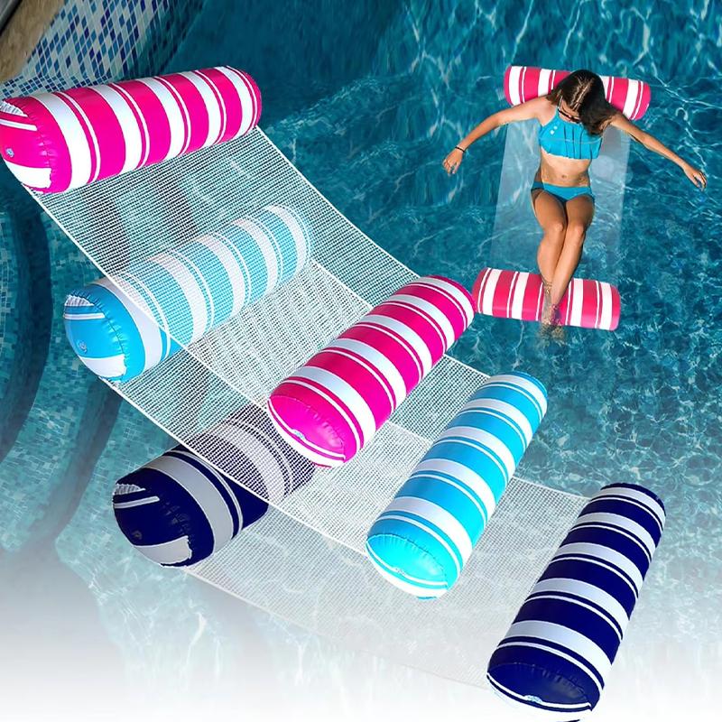 Hamaca Flotante para Agua Sillón Inflable para Piscina para Adultos Vacaciones de Verano Lago y Playa Relajación Asiento Cama Flotante