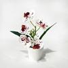 Indoor Artificial Orchid Arrangement 5 Blooms Potted Flower Display  Office Desk