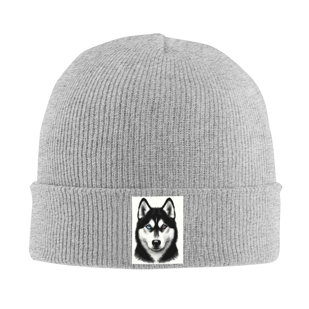 Siberian Husky Alaskan Dog Warm Knitted Cap Winter Knit Bonnet Hat Skullies Beanies Hip Hop Caps for Unisex
