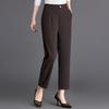 Women's Mid-Age Casual Straight-Leg Trousers