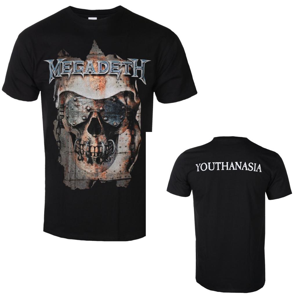 Retro Megadeth Graphic Cotton Tshirt Unisex Summer Short Sleeve Fashion Brand Tee Luxury Casual Vintage Tees