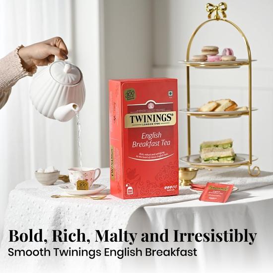 Twinings English Breakfast Tea,100 Teabags,Premium Black Tea,English Classic Range,Medium Strength,Rich Flavour,Pack of 1, 200 Grams