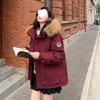 Women's 2025 Winter Thickened American Style Fur Collar Workwear Parka Jacket