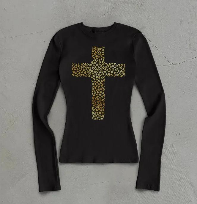 2026 Herbst/Winter Europäisches Y2K Bedrucktes Damen-T-Shirt - Trendiges, Vielseitiges, Modisches Basisteil