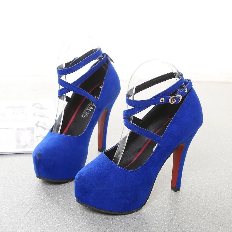 2025 Summer Outdoor Dress Ankle Strap Bukle Strap Women's Pumps Round Toe Thin Heel Shoes for Women High Heel Shallow Shoes