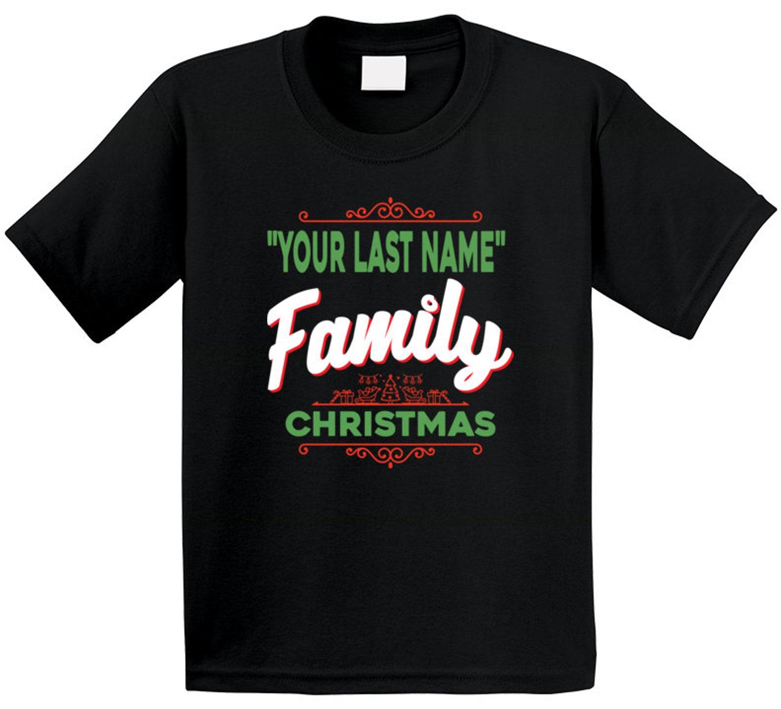 Custom Name Family Christmas T Shirt 4XL