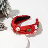 Snowflake Snowman Creative Hair Hoop Bow Santa Claus Doll Headwear Soft Christmas Hairband  Girls