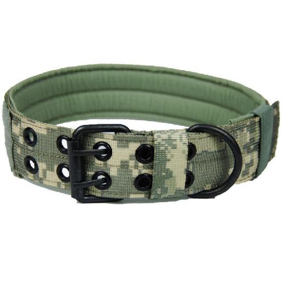 Tactical Military Adjustable Dog Training Collar Nylon Leash MetalBuckle M-XL