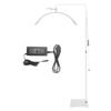 24-inch Half-Moon LED Beauty Lamp for Embroidery, Nail Art, Eyebrow & Eyelash Application - U-Shaped, Floor-Standing Eye Protection Fill Light