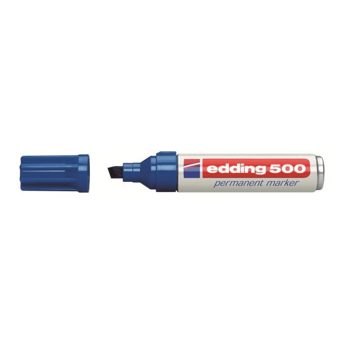 Edding 500 Marqueur Permanent Pour Verre, Métal, Plastique Bleu 2-7 Mm