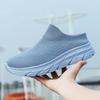 Fashion Summer Mesh Men's Black Casual Shoes Large Platform Walking Non Slip Breathable Women's Outdoor Sports Socks Slippers 35-46