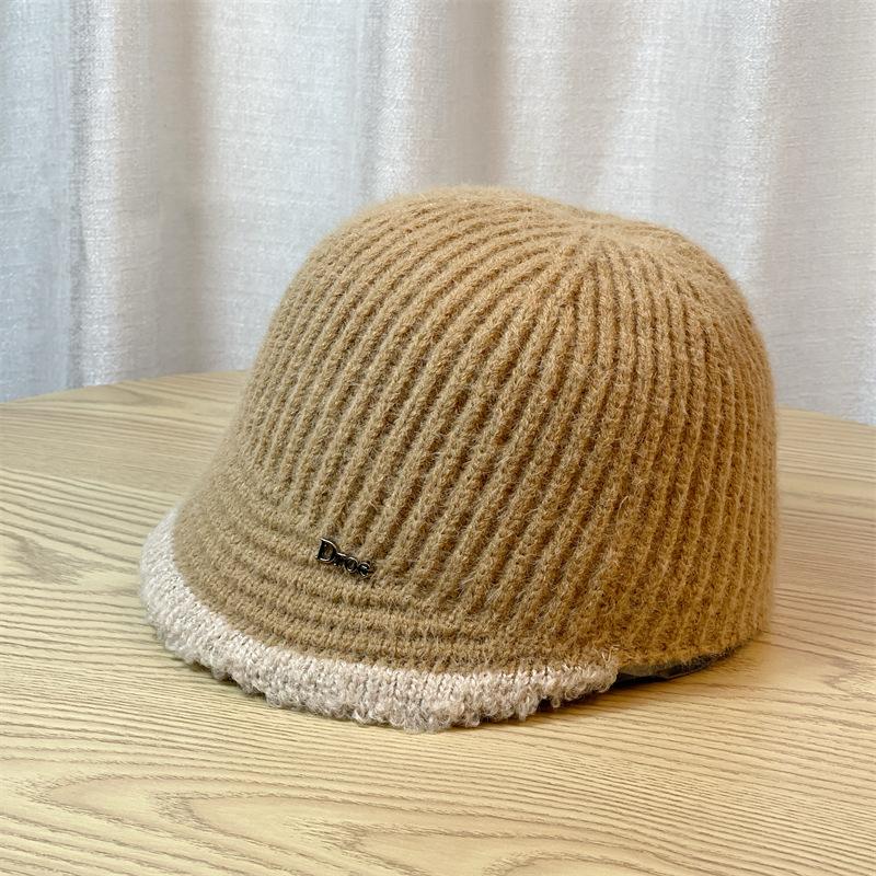 

Новая осенне-зимняя женская вязаная шерстяная шапка однотонная простая и стильная в корейском стиле теплая для улицы путешествий конная шапка adjustable