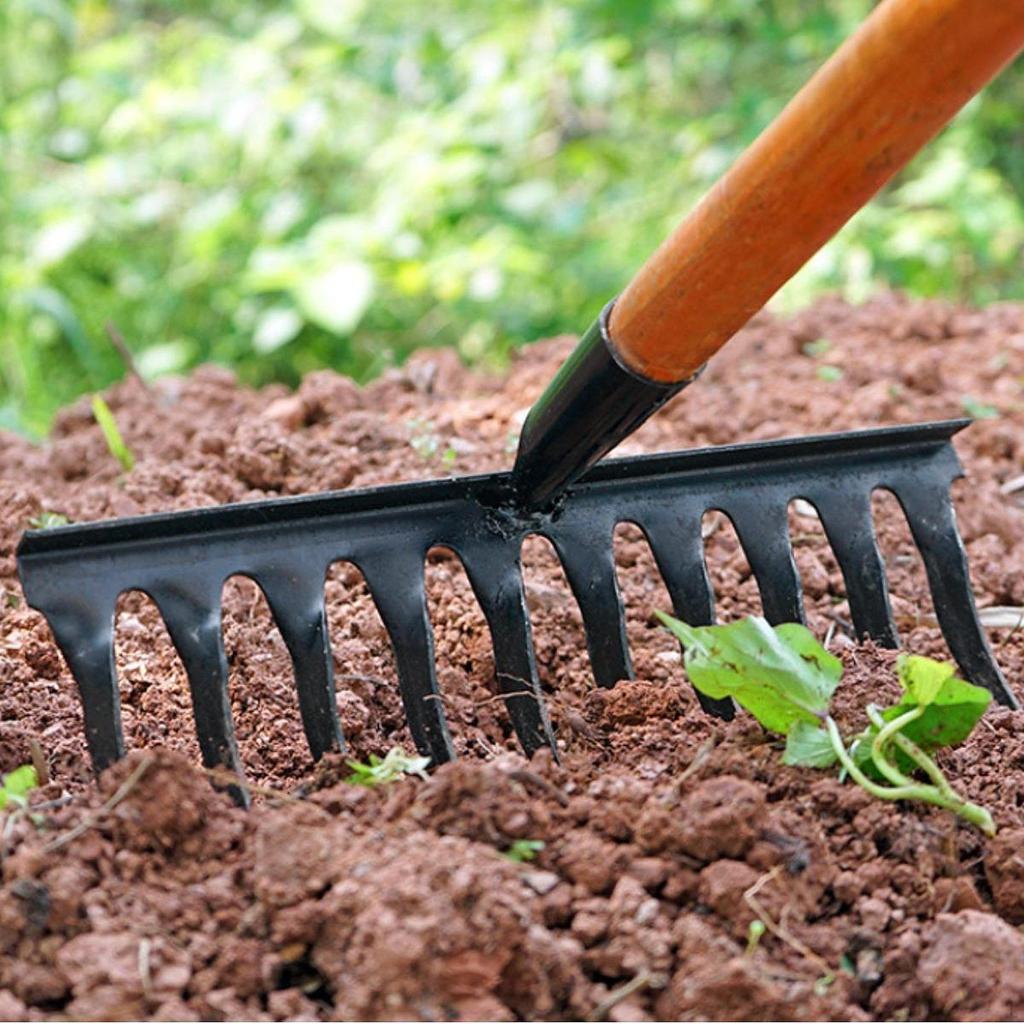 Garten Rechen Kopf Gartenarbeit Werkzeug Heavy Duty Manuelle Multifunktionale Hand Weeder Blatt für