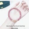 Moonlight Stone & Strawberry Crystal Bracelet - Girlish Couple Design, Niche Jewelry for Attracting Wealth.