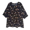 Mânecă scurtă Oversized vintage Floral Casual Tricou largi Topuri Tricou de vară pentru femei