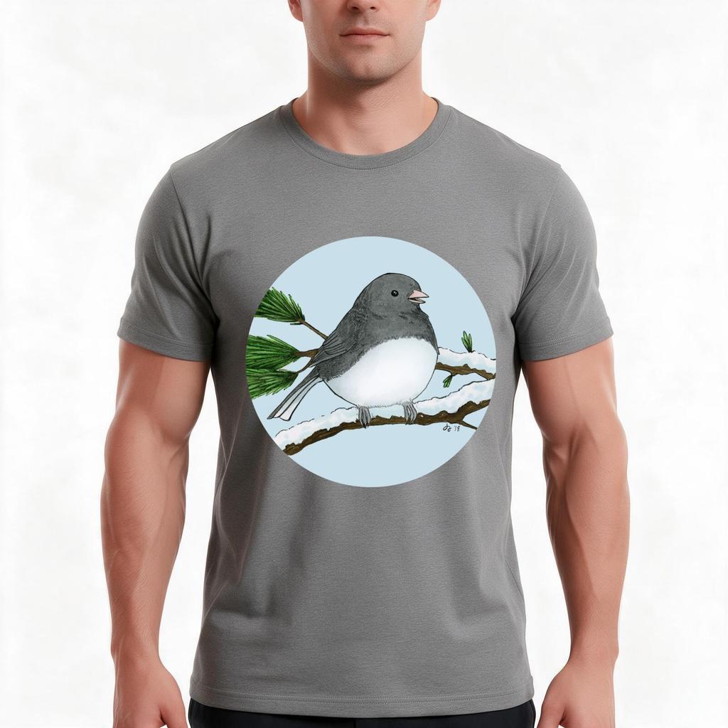 Dark Eyed Junco Tshirt Summer Casual Cotton Tee Oversized Streetwear Tops Vintage Graphic Print Loose Fit Short Sleeve