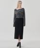 HYEYEONG KIM Cord Set Tailored H-Line Maxi Skirt - Black