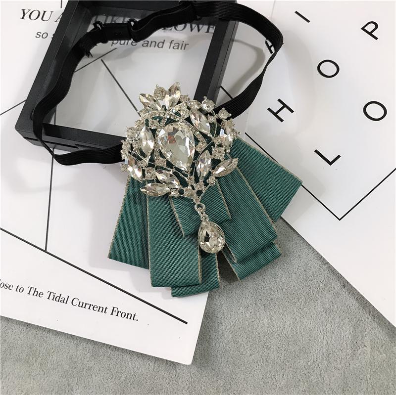 Korean Version of Bow Tie Female College Style Japanese Free-play Female Collar Flower Diamond Jewelry Shirt Accessories Male Bo