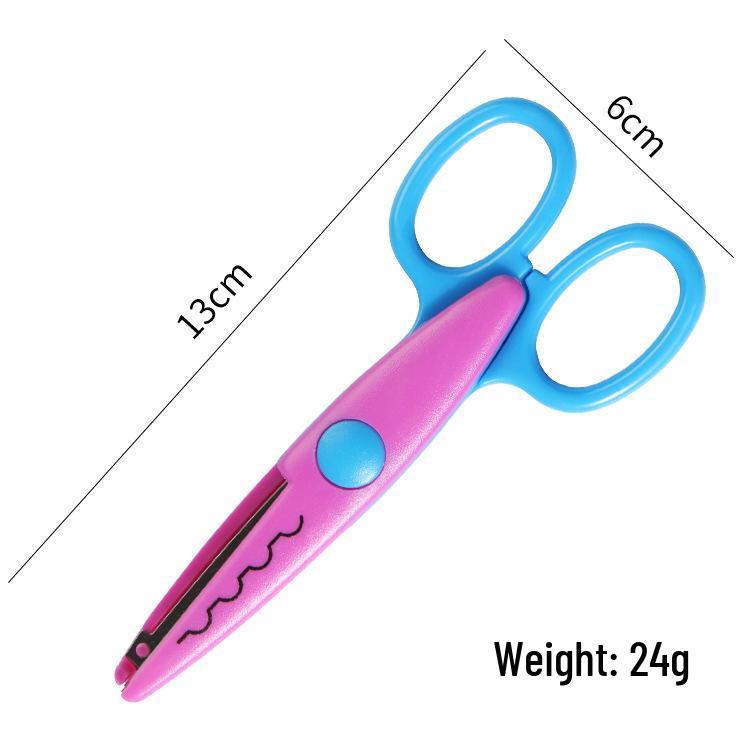 Children's Safety Scalloped Craft Scissors for DIY Scrapbooking and Art, Ages 3-6