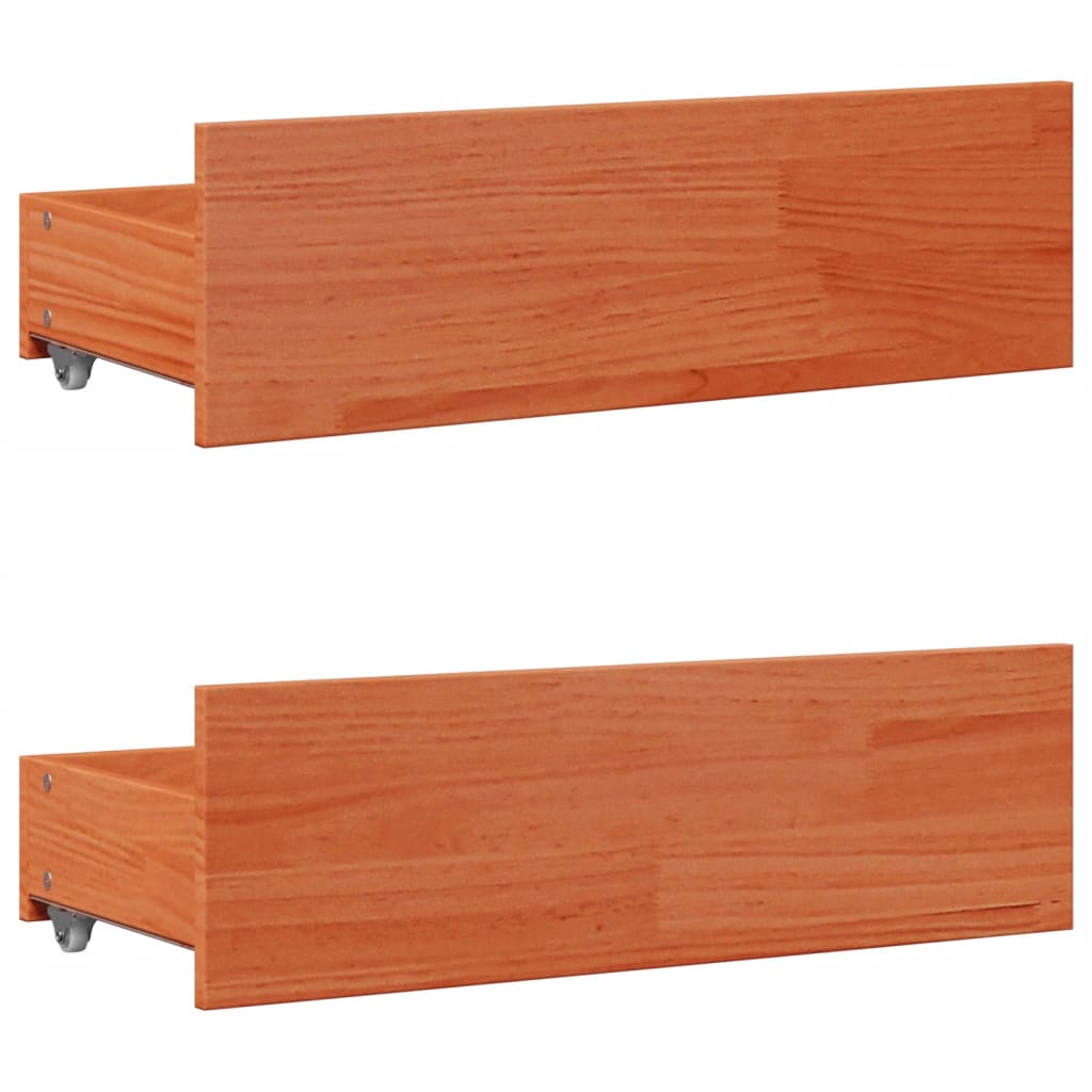 Solid Wood Bed without Mattress with Drawers 120 x 200 cm