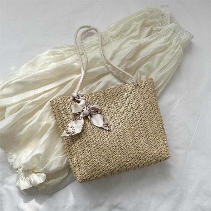 Fashionable Trendy Woven Tote Bag For Women Summer 2023 Chic Large Capacity