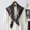 91 Retro Double-sided Velvet Large Square Scarf Women's New Spring and Autumn Foreign Style Fashion Cashew Flower Silk Scarf Neck Scarf Shawl