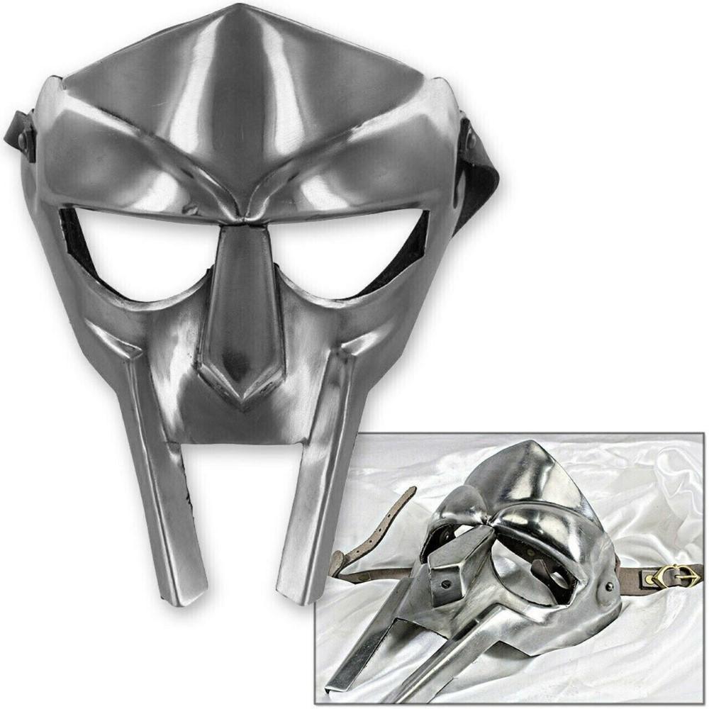 MF Doom Mask Gladiator Mad-villain Steel Face Armor Medieval Helmet
