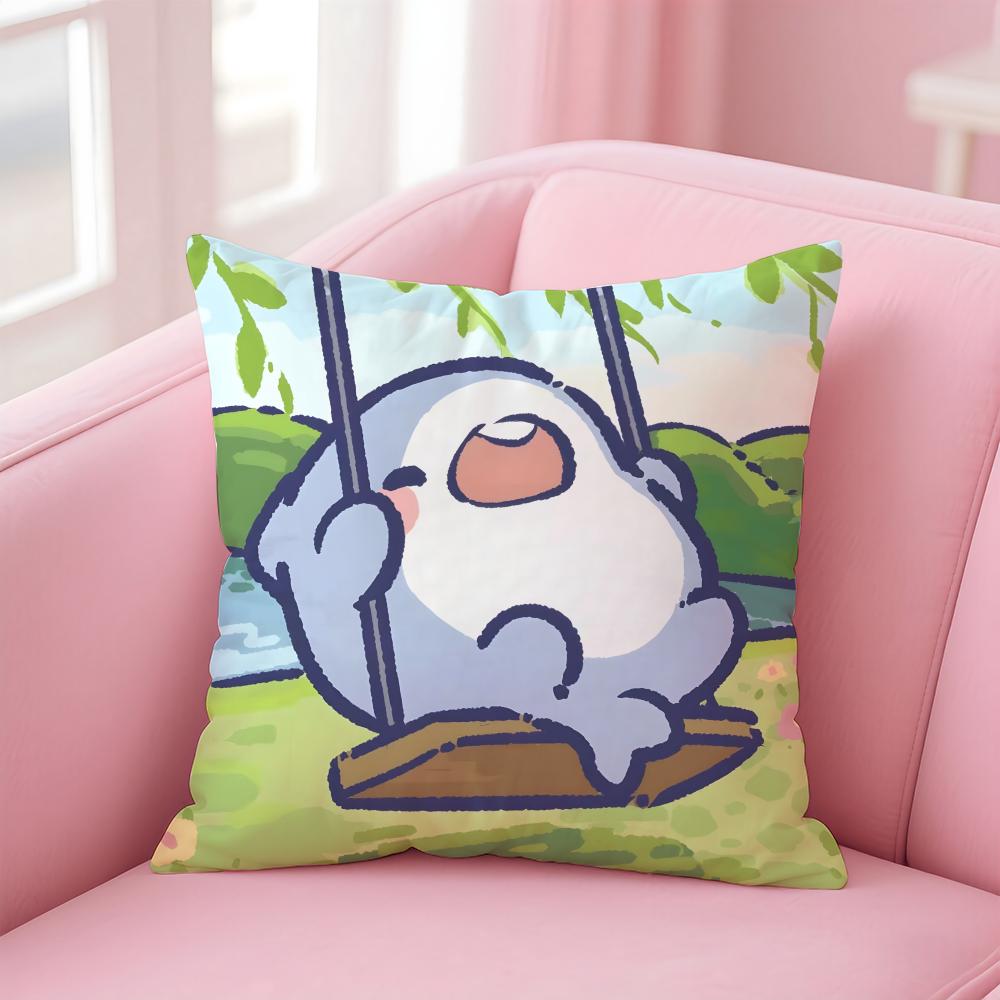 F-Fat S-Shark Cushion Cover Home & Car Multi-Scene Pillow Cover - Reversible, Soft & Durable for Daily Use