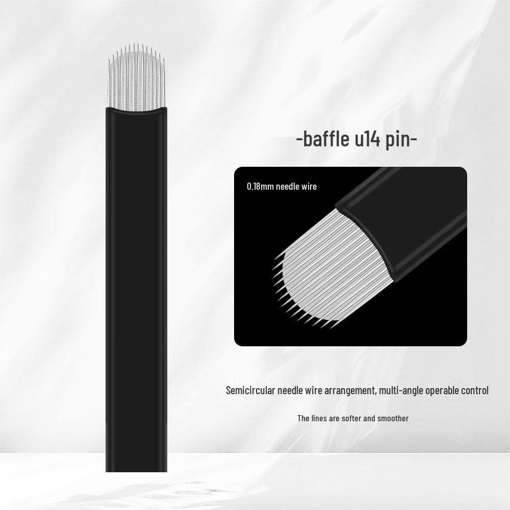 Microblading U-Shaped 18-Needle Curved Blade for Eyebrow Precision