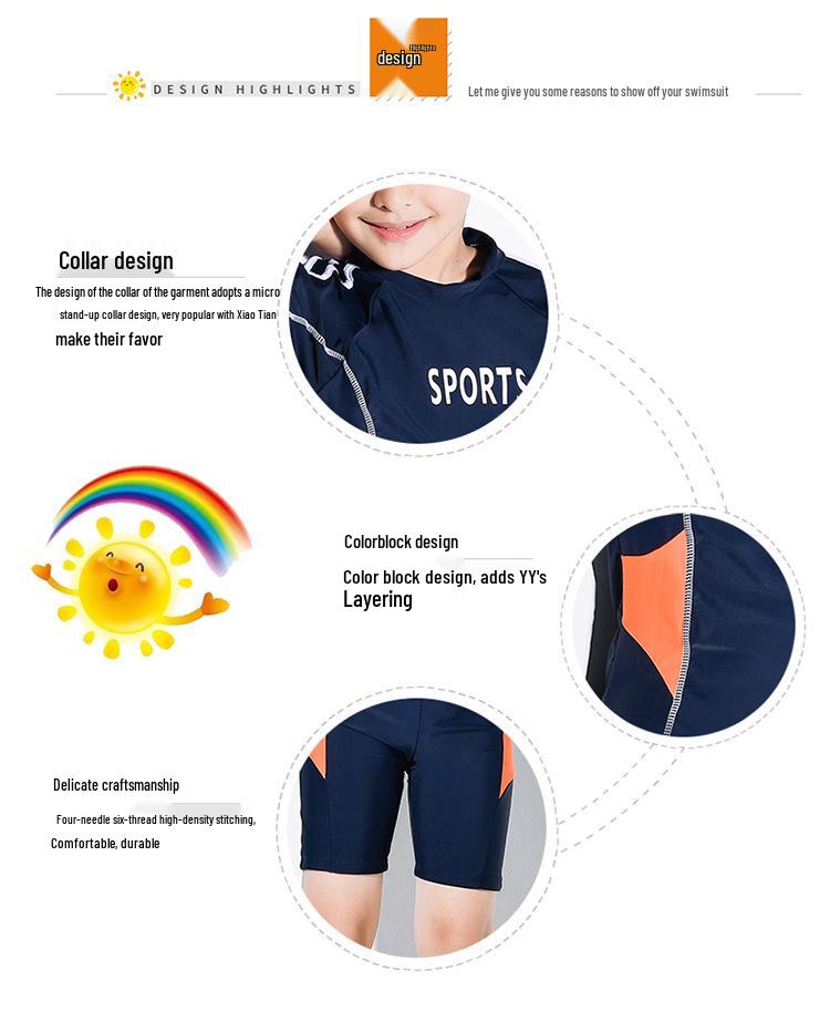 2020 Neuer Jungen-Bikini-Set mit Sonnenschutz, Übergröße