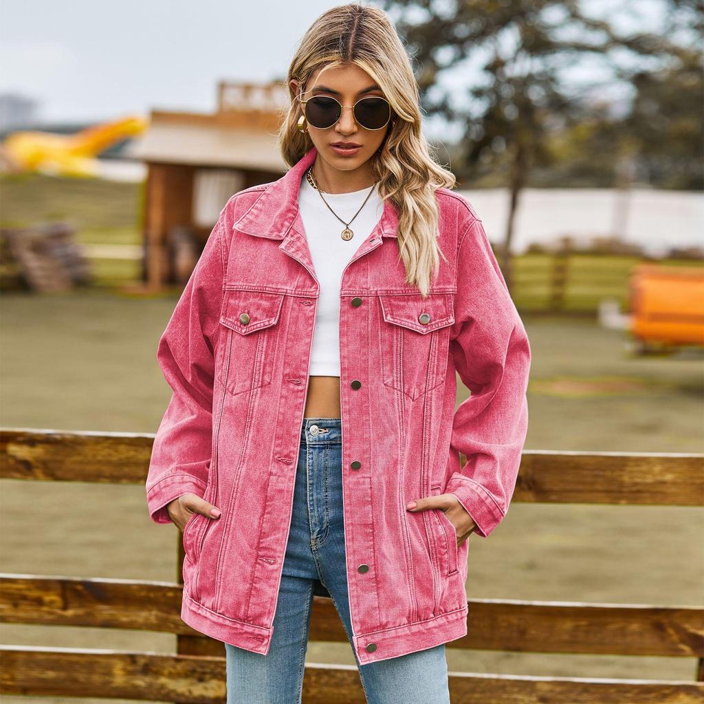 Giacca di Jeans Classica Retro Classica Versatile da Donna per Primavera e Autunno