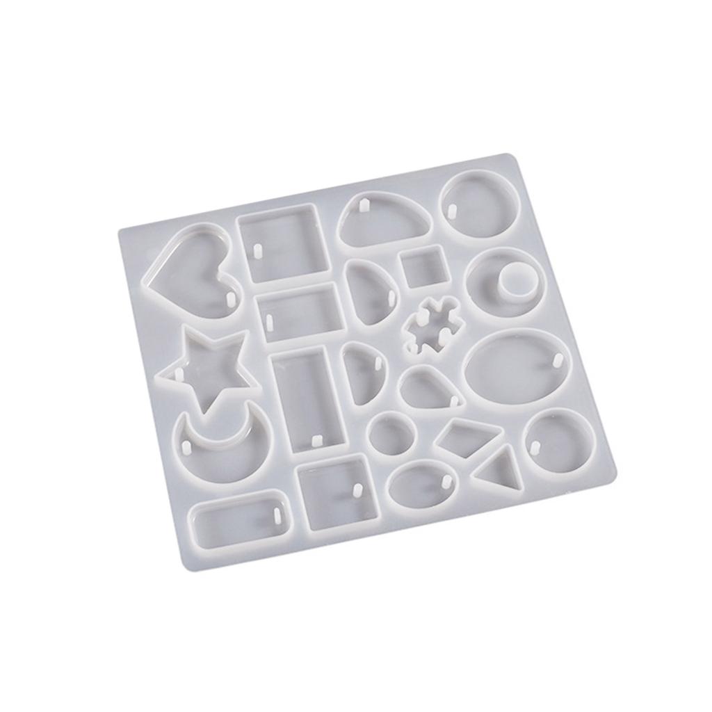DIY Earring Silicone Mold 3D Geometric Dangle Making Tool Handmade Necklace Jewelry Pendant Mold DIY Resin Casting Mold