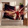 Cristiano Ronaldo Personalized Fleece Blanket With Football Logo, Custom Name Text Soft Warm Home Throw Blanket