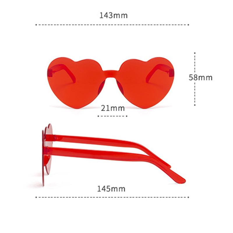 Free shipping  Candy color heart shape ocean personality Frameless Children's Sunglasses Fashion Candy Love Sunglasses