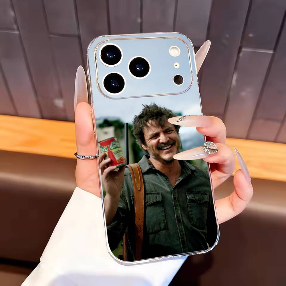 Pedro Pascal Phone Case For iPhone17,16,15,14,13,12,11 Plus,Pro Max Soft Transparent Cover