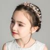 Korean Style Pearl Princess Flower Headband for Girls - Handmade Hair Accessory